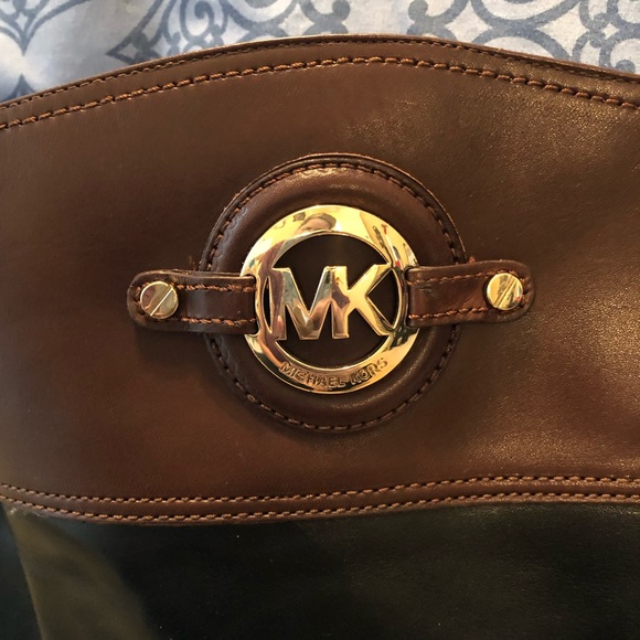 Michael Kors two-toned leather riding boots - Picture 2 of 7